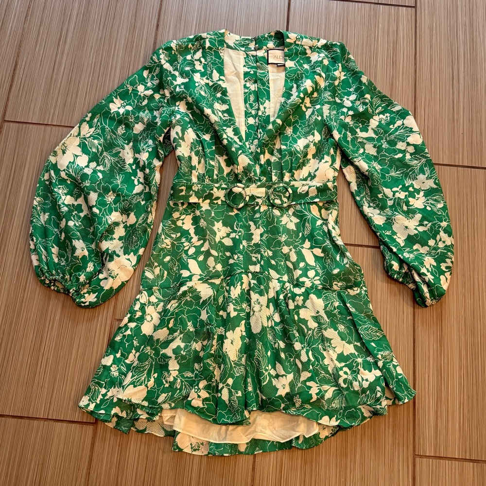 Alexis Emerald Floral Dress Size M - Picture 8 of 9